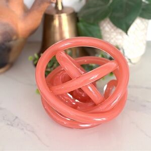 Coral Decorative Glass Knot